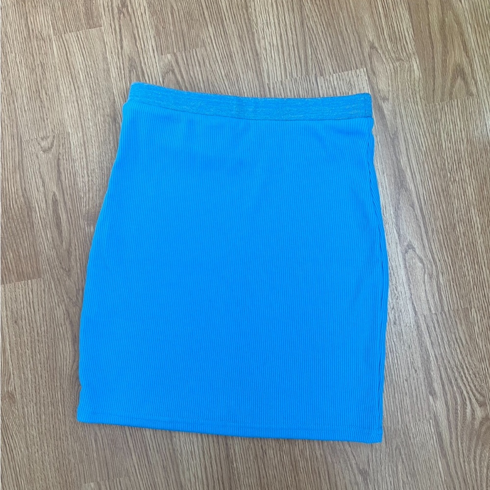 womens blue mini skirt